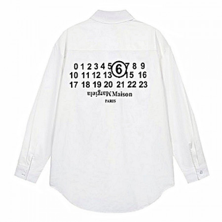 메종 Maison Margiela 플립오버 로고드 셔츠