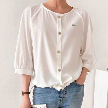 라코*테   스트링 라운드 블라우스