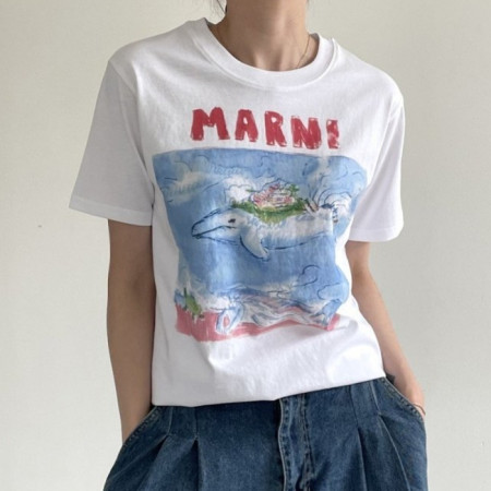 MAR*I   로고 드로잉 그래픽 티셔츠