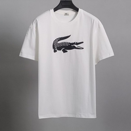 라코*테   흑백 프린팅 코튼 반팔티