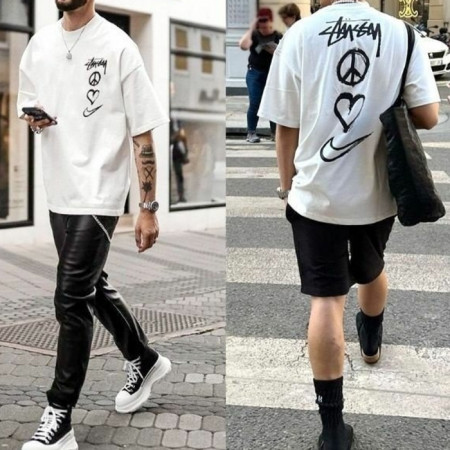 NIKE & 스투시   러브피스 반팔티 퀄리티