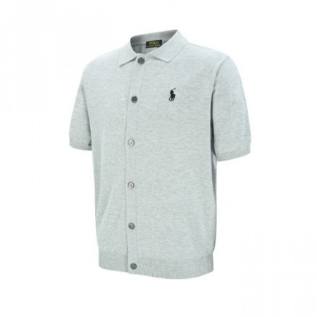 POLO 랄프*렌   웨이스트핏 카라 PK 자개단추 가디건