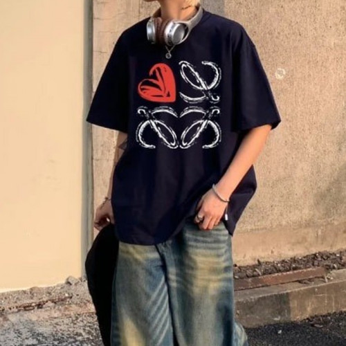 LOE*E   하트 디자인 티셔츠