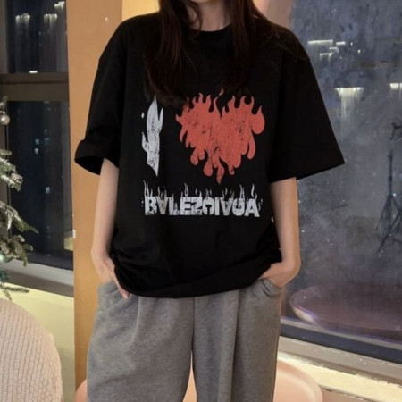BALENCIA*A   i 불꼭 레터링 디자인 티셔츠