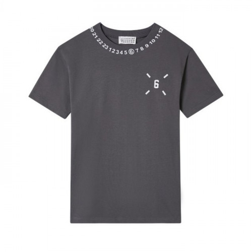 메종 마르지*라   넥 프린트 티셔츠