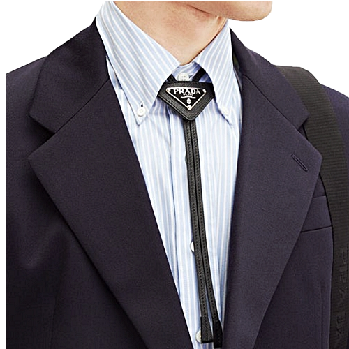 프라다 PRADA 사피아노 네크리스 볼로 타이 (방탄.쌈디.지코.윤호착용)