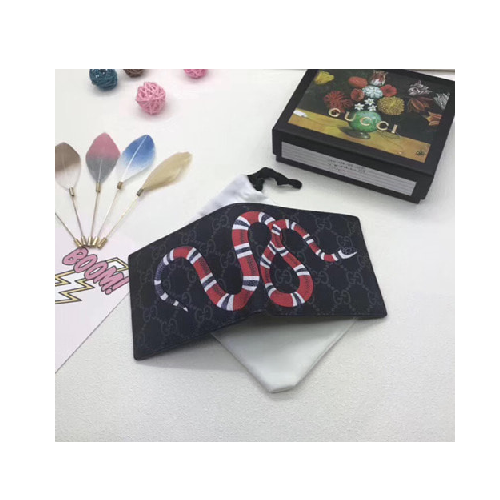 구찌 스네이크 프린트 GG 수프림 반지갑 451268