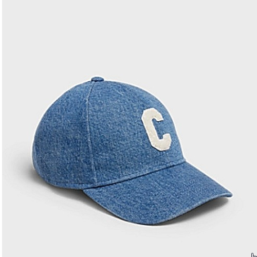 셀린느 C로고 데님 볼캡