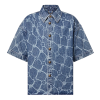 LOUIS VUITTON 모노그램 프린티드 쇼트 데님 셔츠