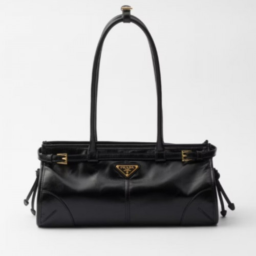 PRA*A   미디움 가죽 핸드백