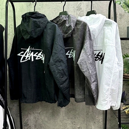 스투시 STUSSY 반집업 크롭 윈드자켓
