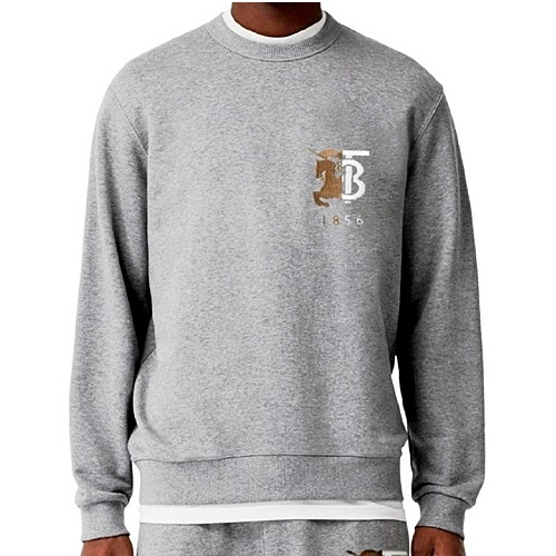 BURBERRY  컨트라스트 로고 기모 맨투맨