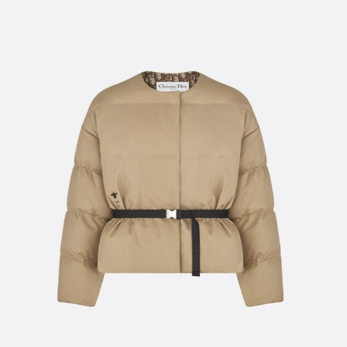 DIOR 벨트 푸퍼 재킷 - 베이지