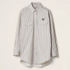 미우 MIUMIU 플랩포켓 스트라이프 릴렉스드 셔츠