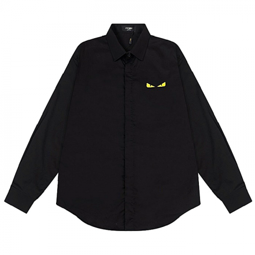 FENDI 시그니처 로고 코튼 셔츠