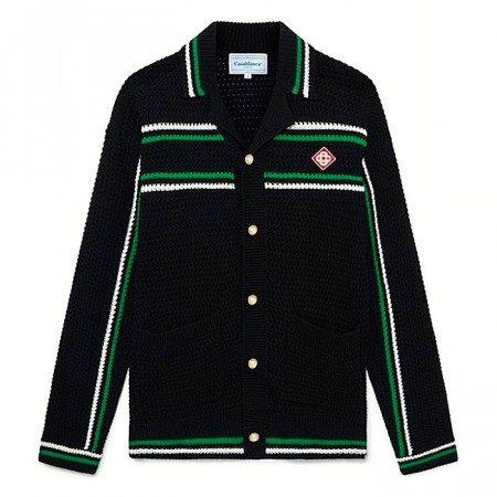 카사블랑카 CASABLANCA 테니스라인 크로셰 셔츠자켓