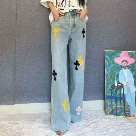 Chrome Hear*s   24FW 칼라 패치 스트레이트 팬츠