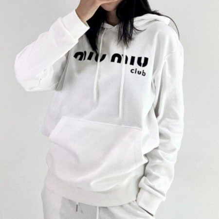MIU M*U   클럽 로고 후드티