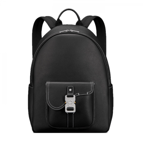DIOR Saddle 지퍼 백팩 - 블랙