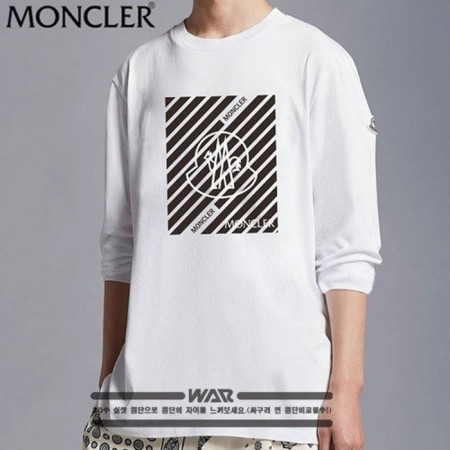MONCL*R   박스 사선  긴팔 티셔츠