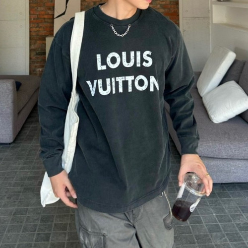 루이*통   2024 레터링로고 워싱 라운드 티셔츠 ( 커스텀급 )