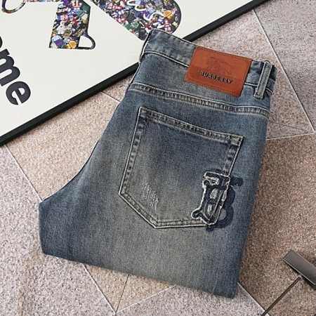 버*리 TB 포켓자수 스판 데님진