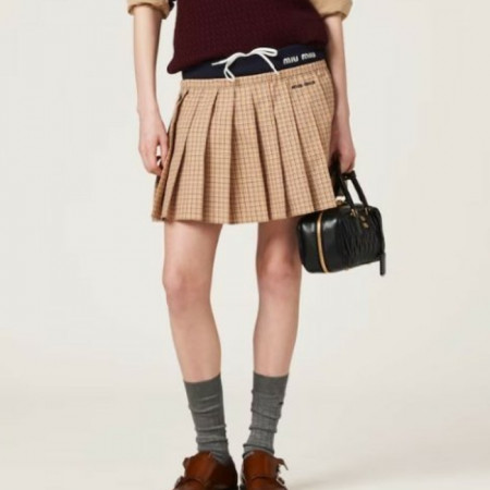 MIU M*U   체크 미니 스커트
