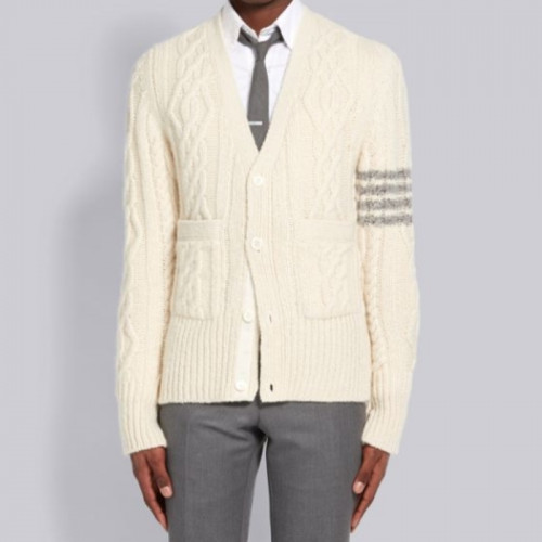 톰브*운   프리미엄 사선 꽈배기 가디건