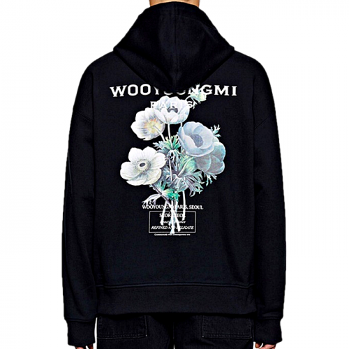 WOOYOUNGMI 플라워 백로고 후드