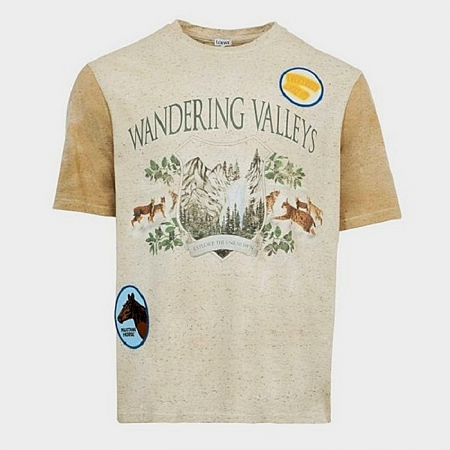 로에베 LOEWE 원더링 벨리 티셔츠