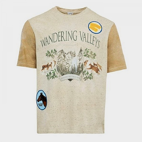 로에베 LOEWE 원더링 벨리 티셔츠