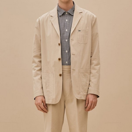 Di*r   스틸 로고 쓰리버튼 코튼자켓