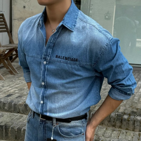 BALENCIA*A  워싱 데님셔츠