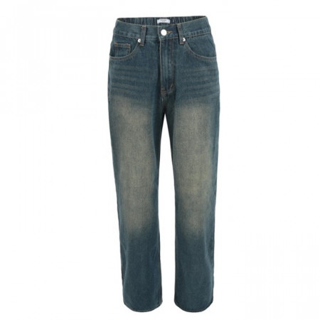 PRA*A   황토틴 반밴딩 세미와이드 팬츠