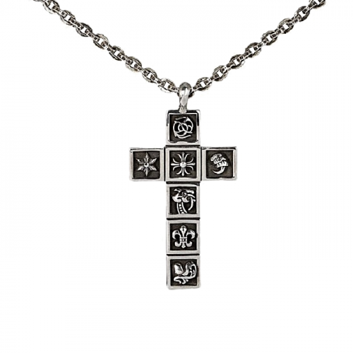 Chrome hear*s  십자가 목걸이