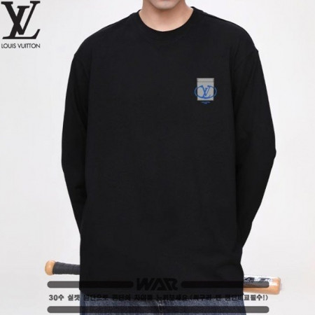 LOUIS VUITT*N   블루 주머니 디자인 긴팔티셔츠 (시보리없음)