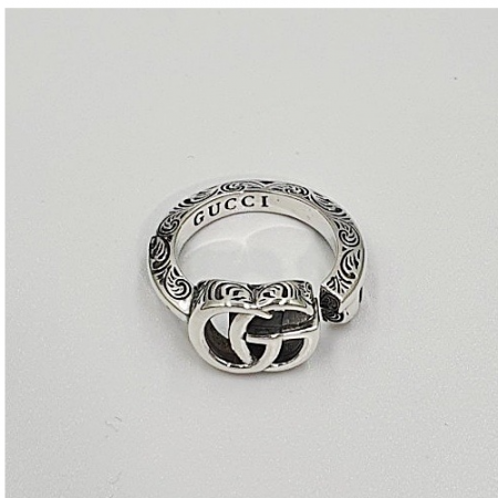 구* GUCCI 925실버 더블 G키 반지