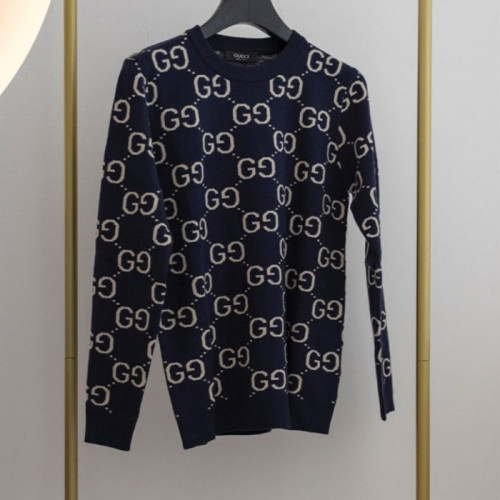 GUC*I   GG 자카드 로고 라운드 스웨터 니트