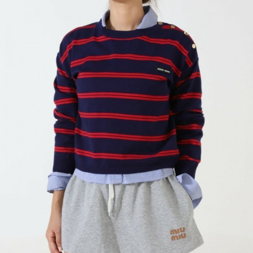 MIU M*U   셰틀랜드 울 크루넥 스웨터