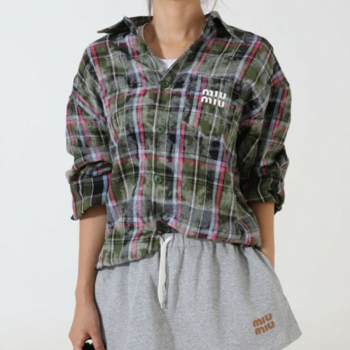 MIU M*U   빈티지 체크 셔츠