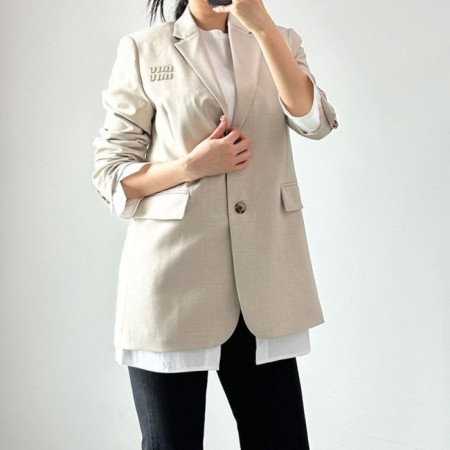 MIU M*U   수입고급 셔츠 레이어드 싱글 자켓