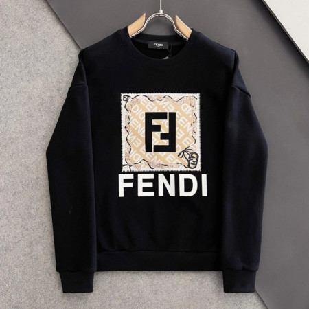 FEN*I   더블 F 스퀘어 로고 레터링 최고급 맨투맨