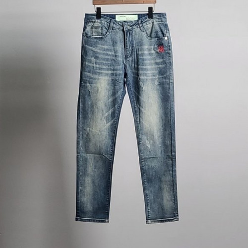 오프화*트   로고자수 워싱 청바지