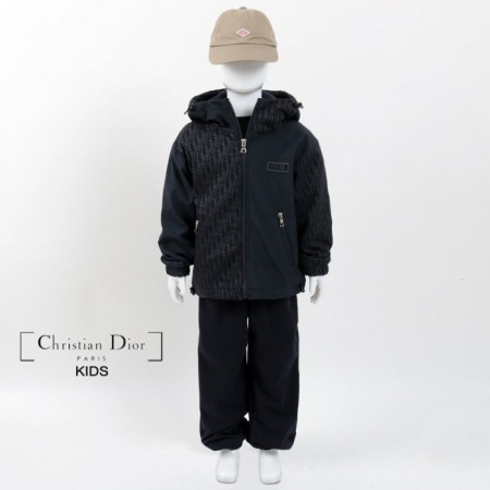 DI*R   24FW 배색 나염 바람막이