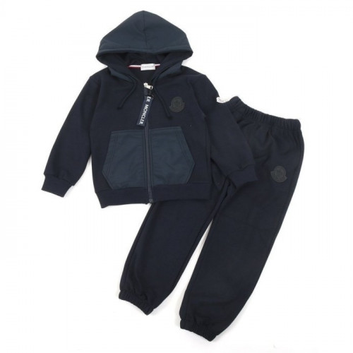 MONCL*R   24FW 빅로고 배색 후드집업 트레이닝 셋트