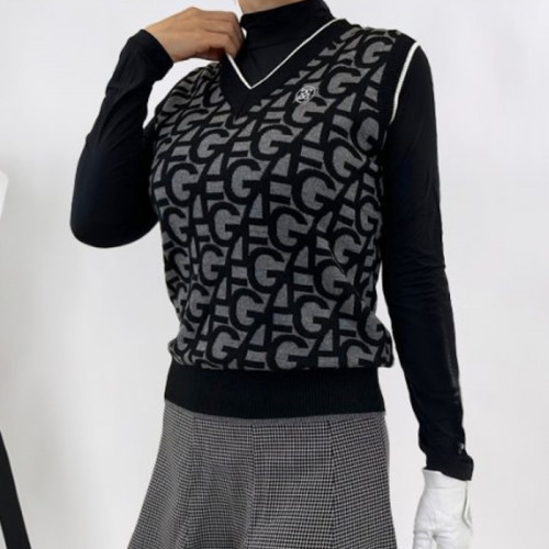 지*어   인타 브이 울 니트조끼