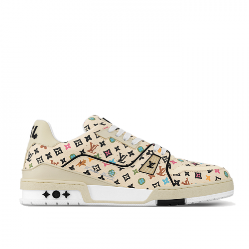 LOUIS VUITTON LV 모노그램 트레이너 스니커즈 - 베이지