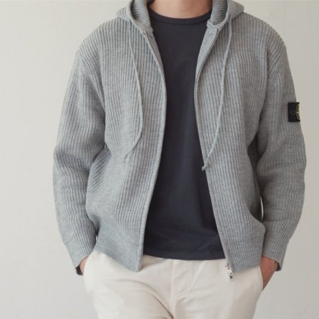 스톤 아일*드   후드 집업니트