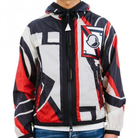 몽클*어   수입 몽 x 크레이그 그린 패치워크 프린트 가우스 후드 윈드브레이커