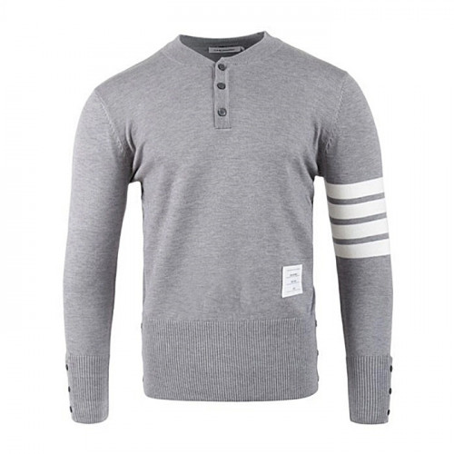 THOM BROW*E  4바 오픈 라운드 버튼 울 니트